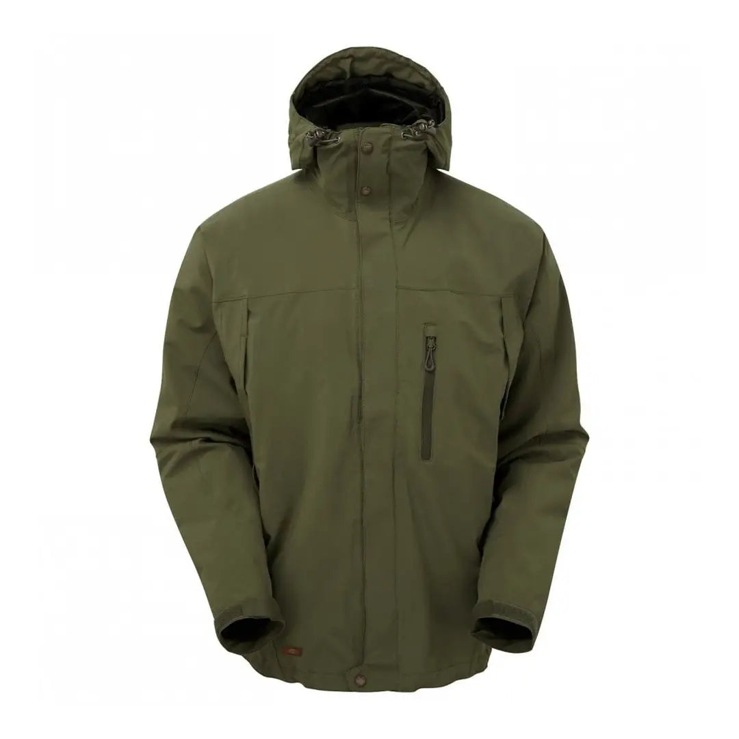 Olive green Keela Prosport Jacket with hood and zippered chest pocket for winter style