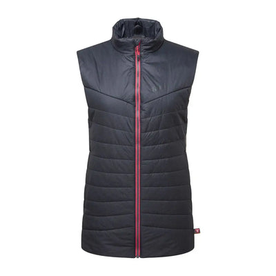 Women’s black sleeveless puffer vest with red zipper from Keela Womens Solo Primaloft Gilet, perfect for country clothing and outdoors