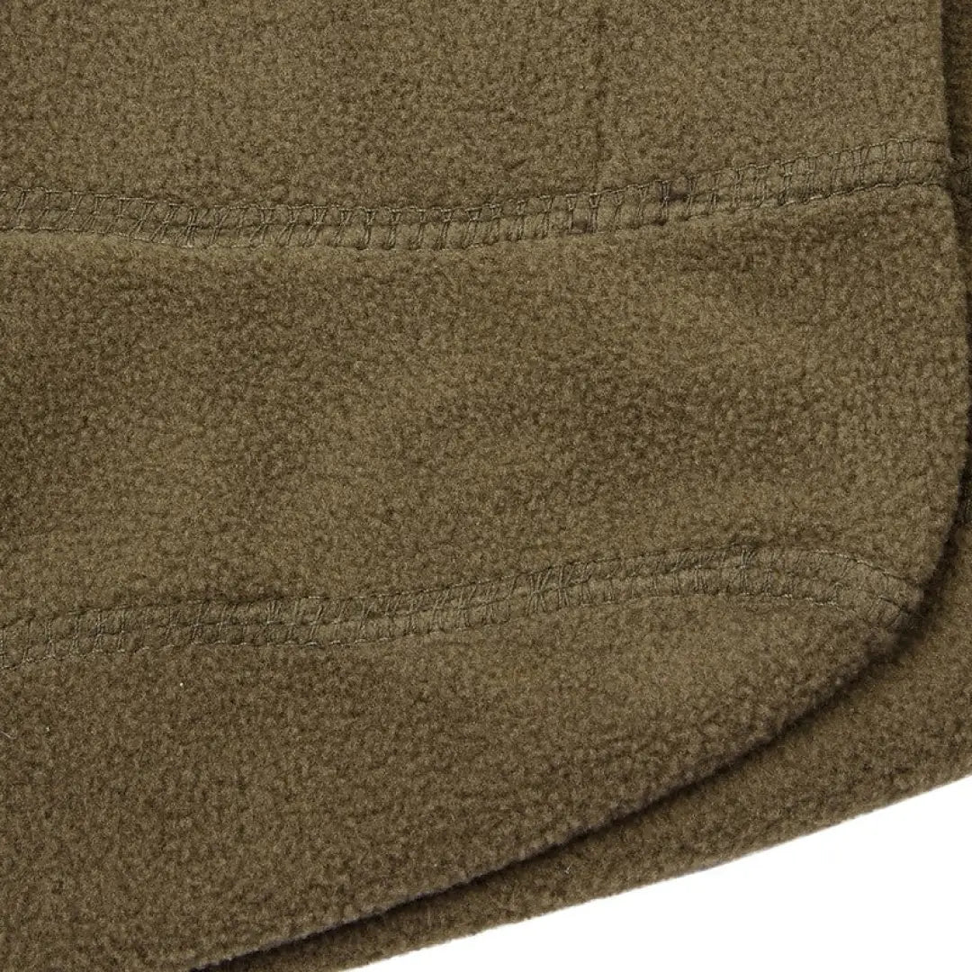 Olive green fleece fabric with stitching and curvy edges for Chameau Fleece Boot Liners