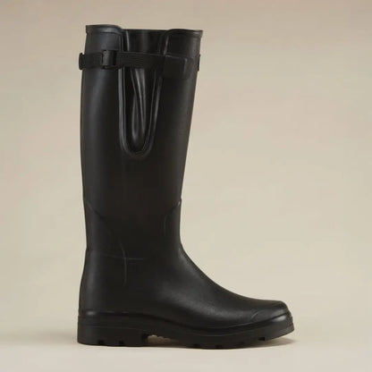 Black rubber riding boot from Le Chameau Men’s Vierzonord Neoprene Lined Wellington Boots