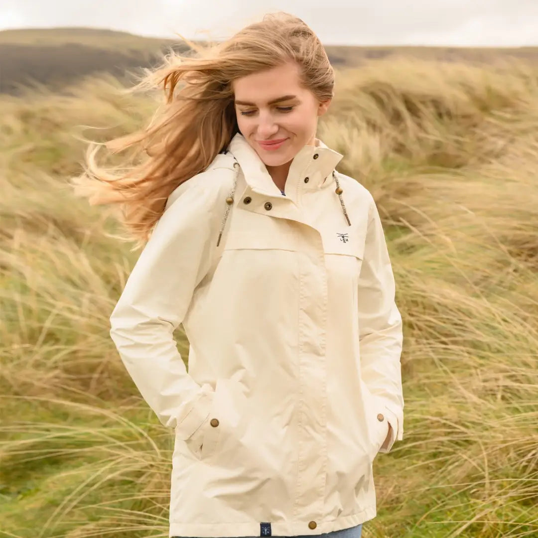 Cream waterproof jacket womens sales