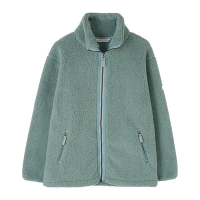 Light teal Lighthouse Cobh zip fleece jacket with full zipper and pockets for country clothing