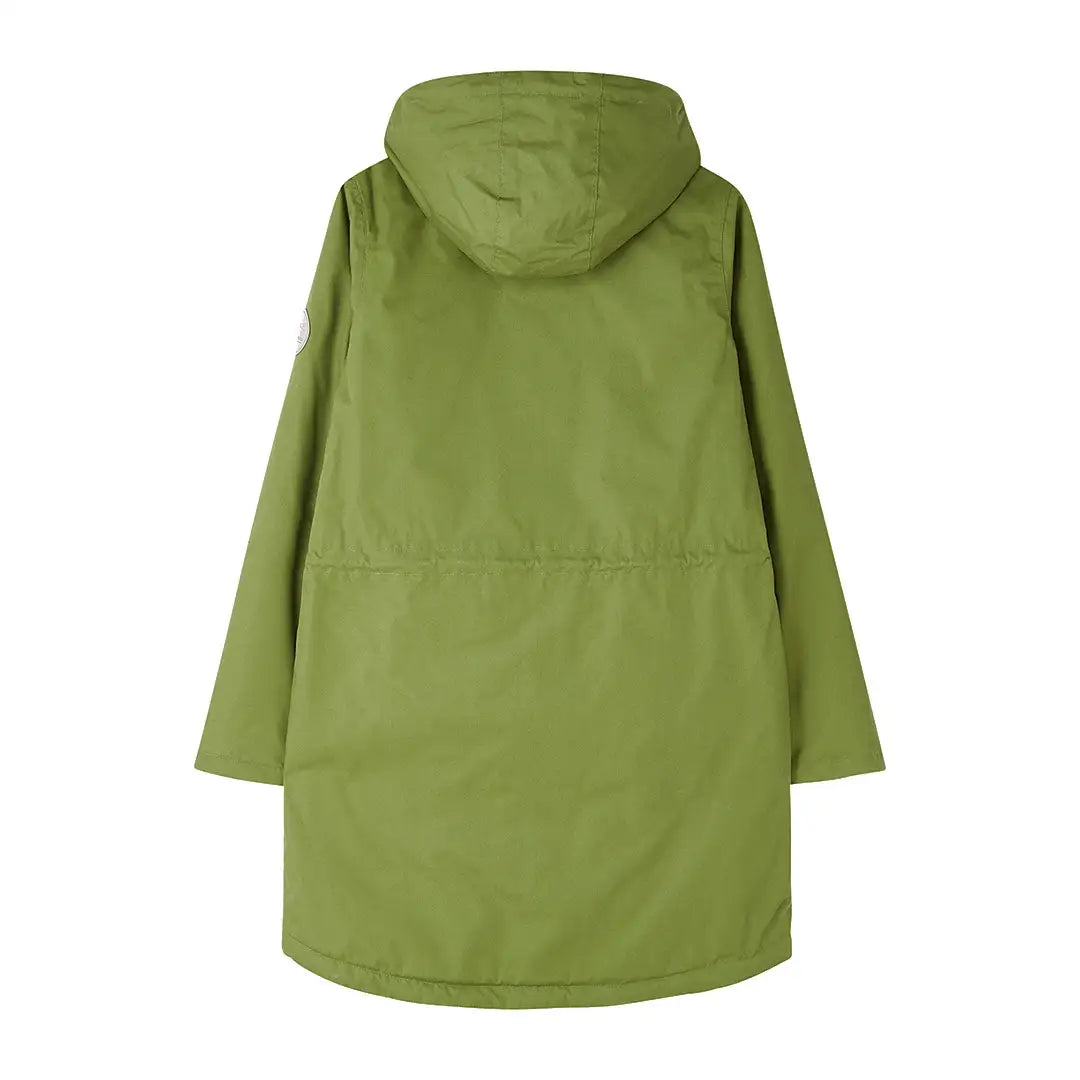 Olive green hooded parka from Lighthouse Isobel Coat collection, stylish Isobel coat