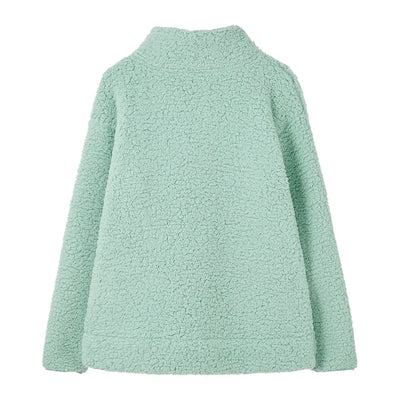 Mint green sherpa pullover from Lighthouse Ladies Bay Fleece collection