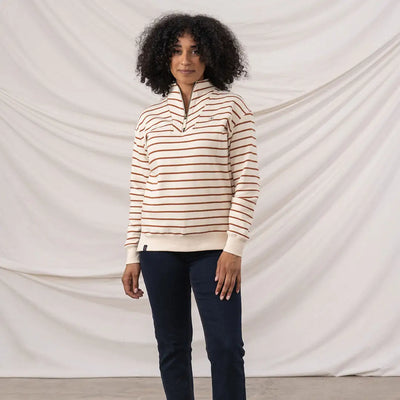 Lighthouse Ladies Coral Jersey top worn with dark blue pants, stylish and comfy look