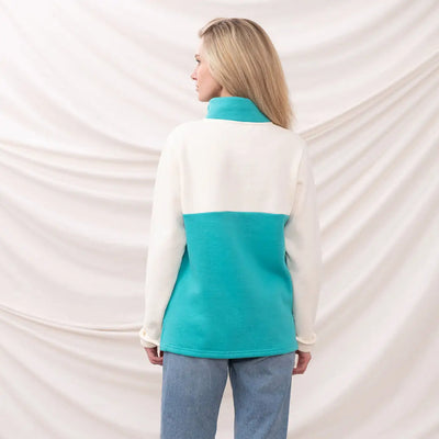 Color-blocked fleece pullover from Lighthouse Ladies Haven II Jersey for cozy style