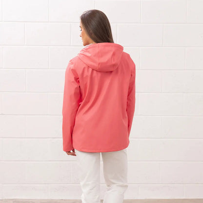 Coral hooded jacket from the Lighthouse Ladies Lucy Coat collection, perfect for stylish warmth