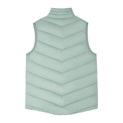 Light green Lighthouse Laurel Ladies gilet with high collar and chevron quilting
