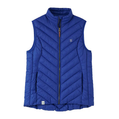 Blue quilted vest from Lighthouse Laurel, perfect for country clothing and hunting adventures