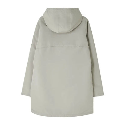 Light gray Lighthouse Scarlet Ladies Coat with hood, perfect for country clothing outdoors
