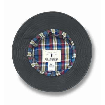Stylish Lighthouse Storm Waterproof Ladies Hat with plaid lining and brand label