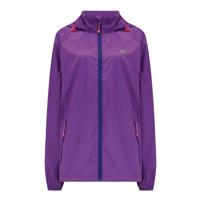 Purple Mac in a Sac Origin 2 Waterproof Jacket for adults, featuring pink accents