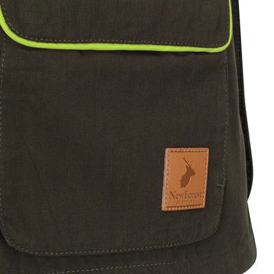 Olive green forest dog sports vest with neon trim for active dogs