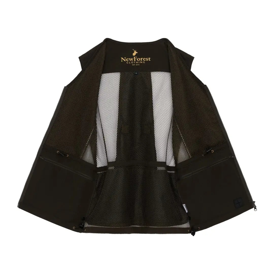 Black New Forest Dog Training Vest II with mesh and zip pockets