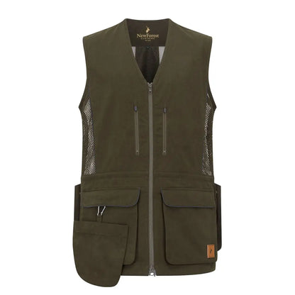 Olive green New Forest Dog Training Vest II with mesh panels and pockets