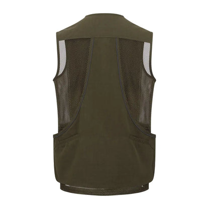 Olive green New Forest Dog Training Vest II with mesh panels and pockets