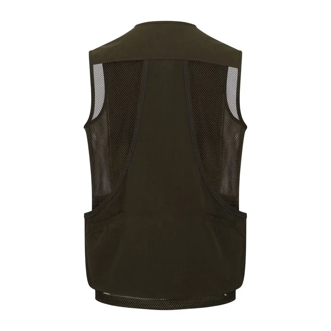 Dark olive New Forest Dog Training Vest II with mesh panels and pockets