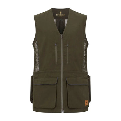 Olive green New Forest Dog Training Vest II with mesh panels and pockets