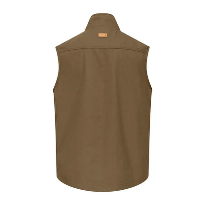Olive green sleeveless vest is the New Forest Explorer Gilet for outdoor adventurers