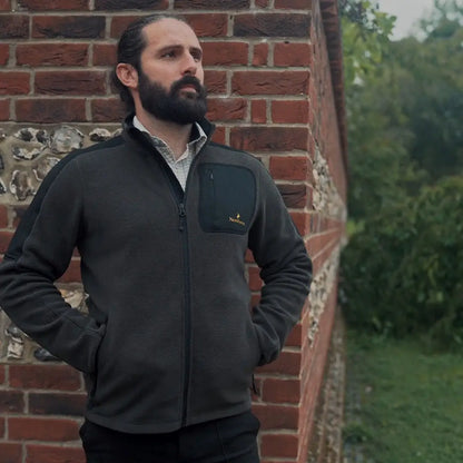 Gray fleece jacket from New Forest Fallow Fleece collection, perfect fallow fleece style