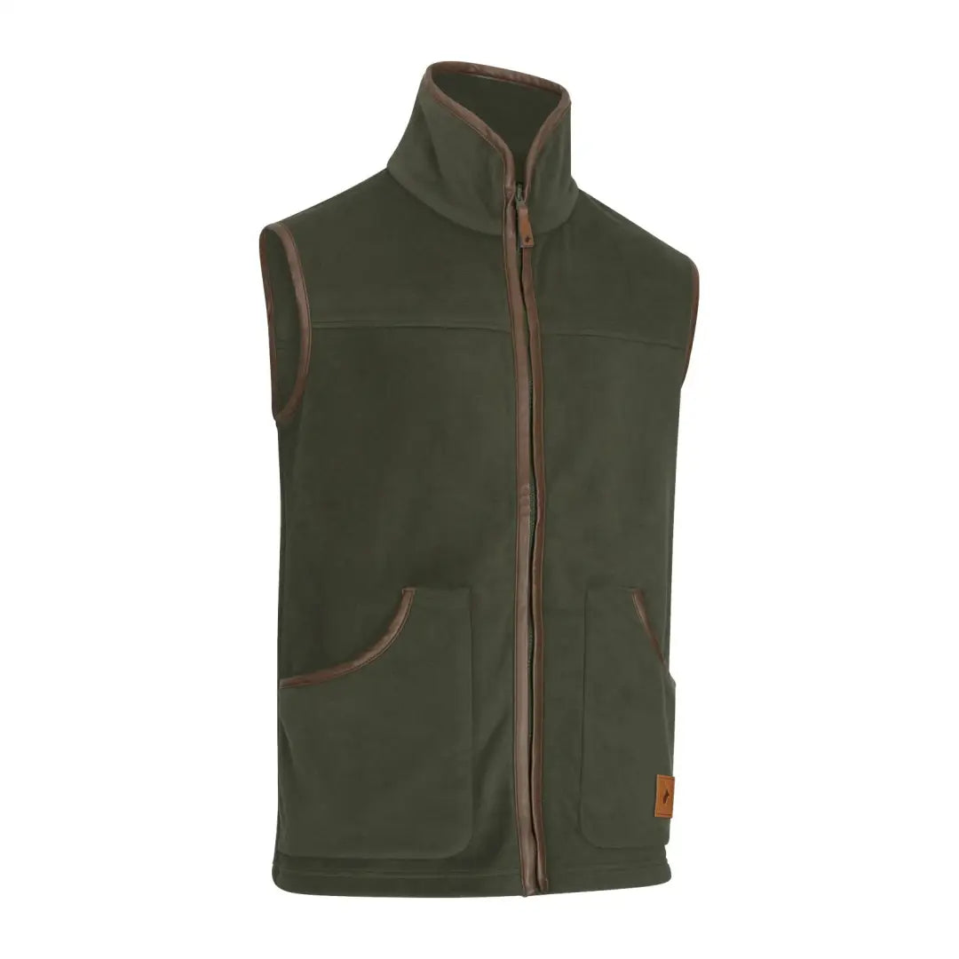 Olive green fleece gilet from New Forest Fleece Gilet collection perfect for layering