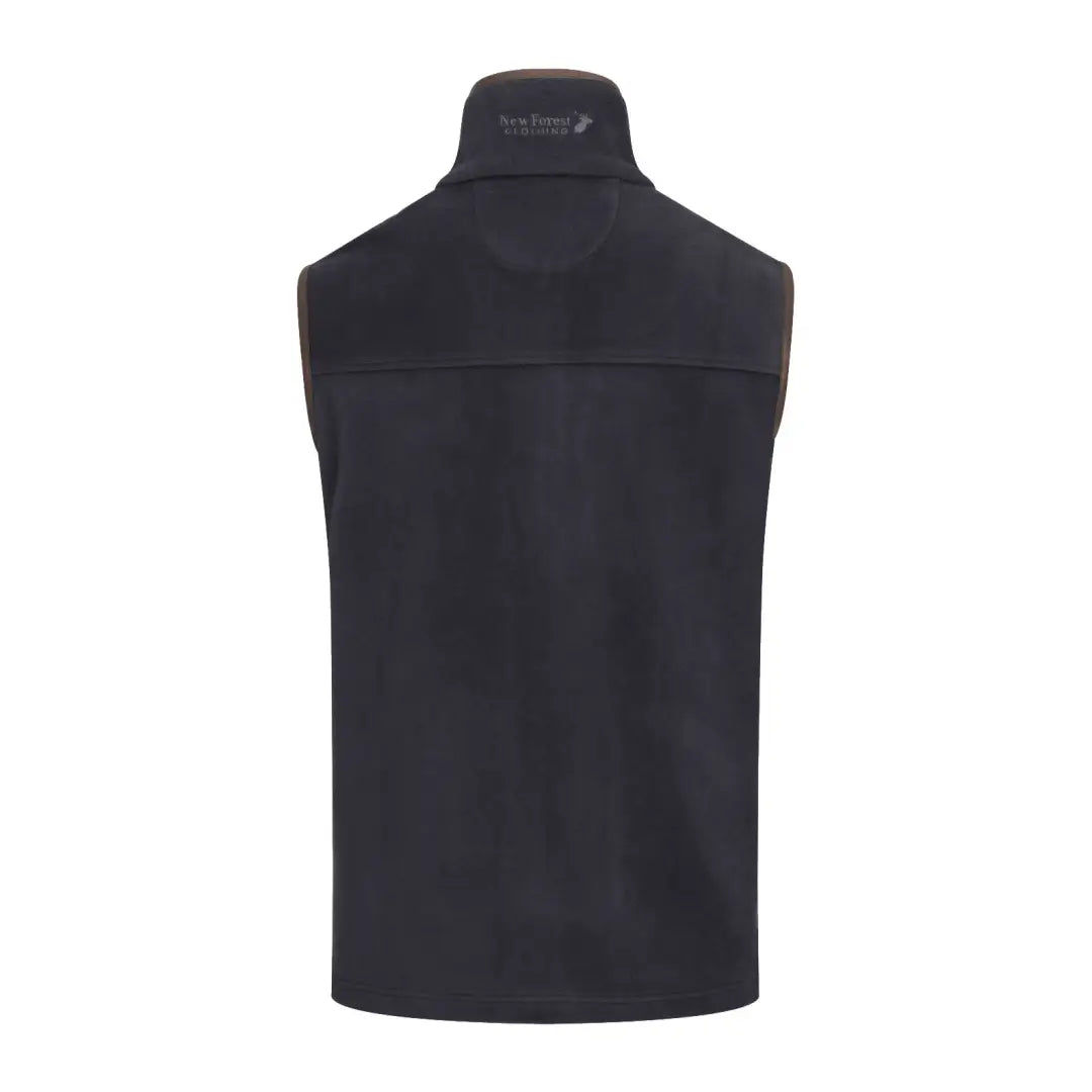 Black sleeveless fleece gilet from New Forest Fleece Gilet collection featuring forest fleece fabric