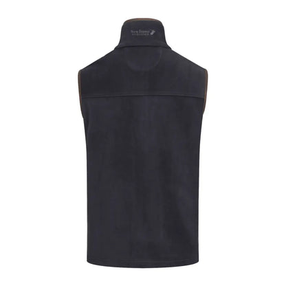 Black sleeveless fleece gilet from New Forest Fleece Gilet collection featuring forest fleece fabric