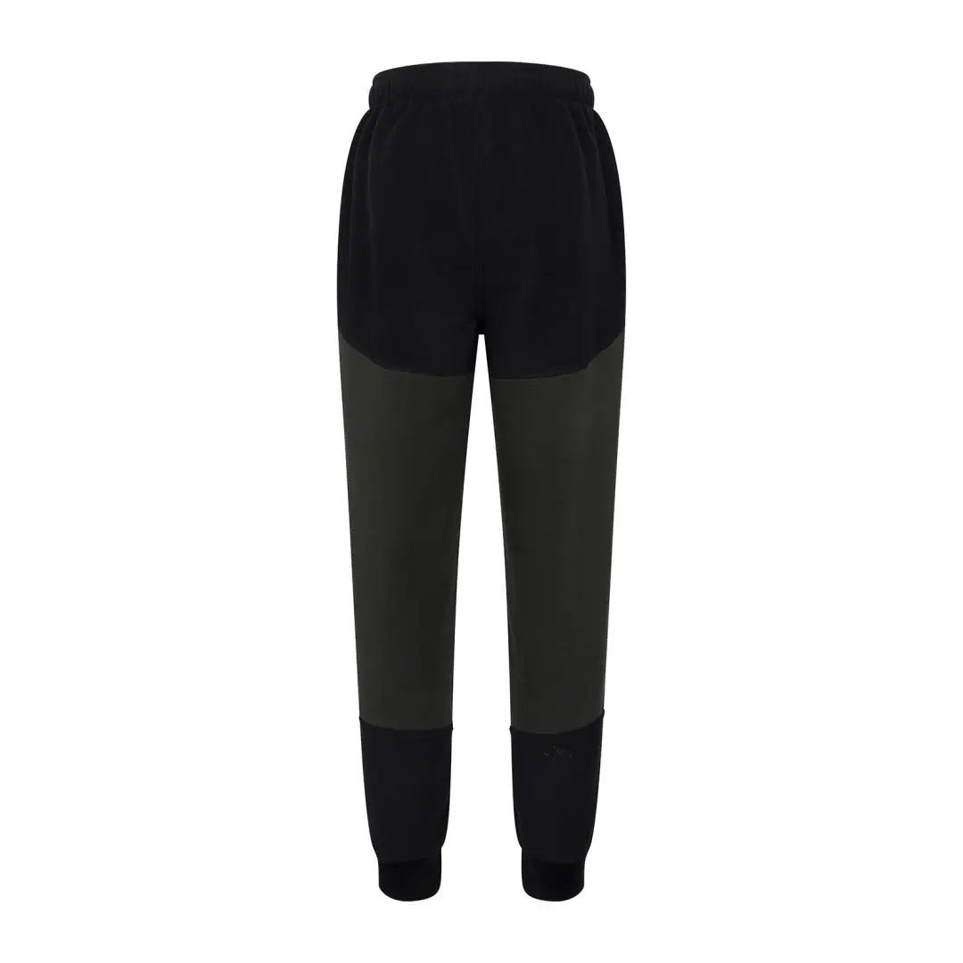 Black and olive green New Forest Fleece Joggers with elastic waist and ribbed cuffs
