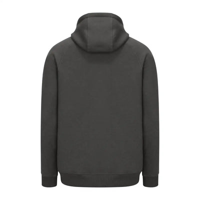 Gray hooded sweatshirt featuring the stylish New Forest Harrier Hoodie design