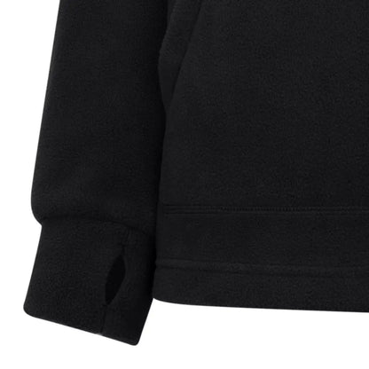 Black sweatshirt sleeve with thumb hole from the New Forest Heathland Hoodie