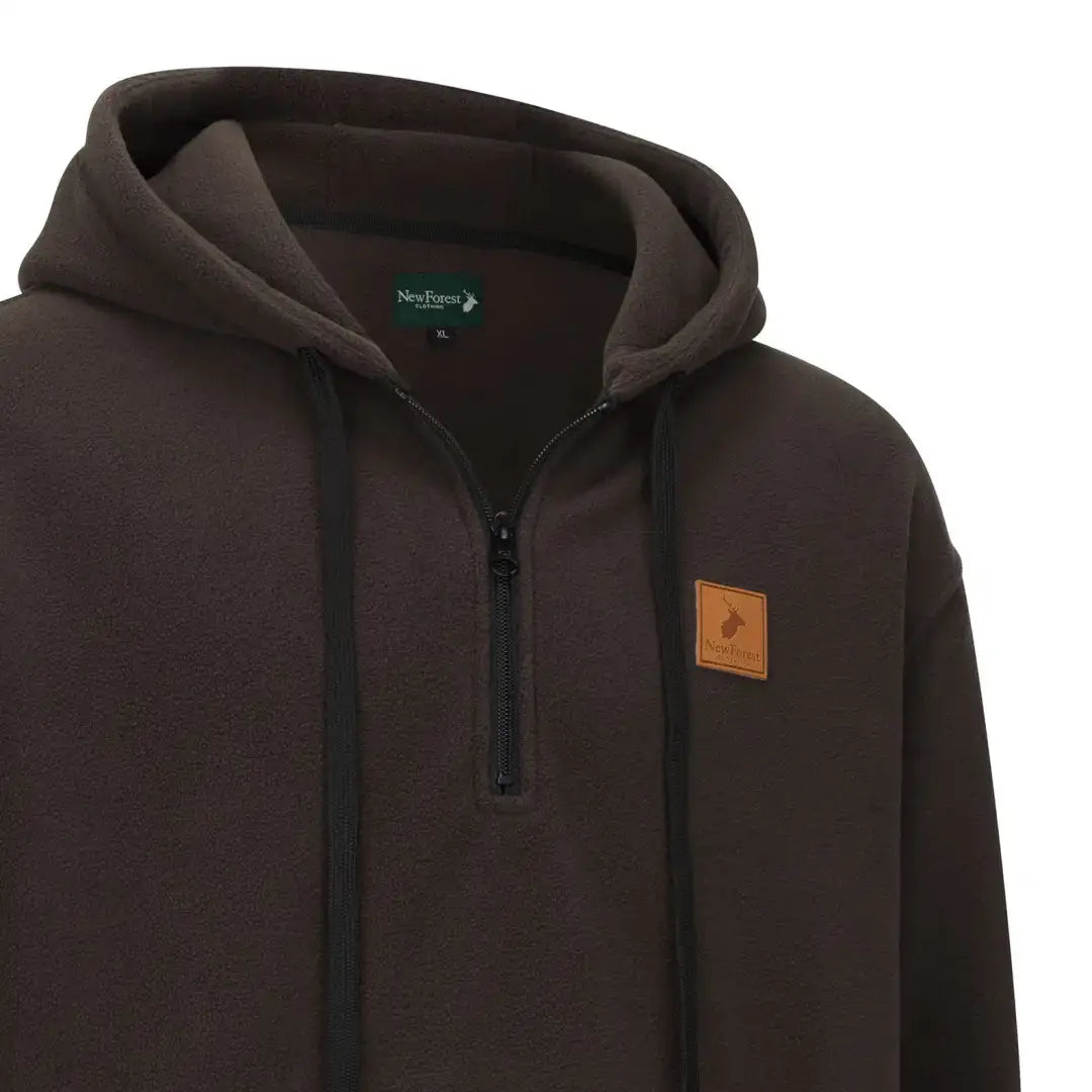 Brown hooded fleece pullover from the New Forest Heathland Hoodie collection, perfect for forest vibes