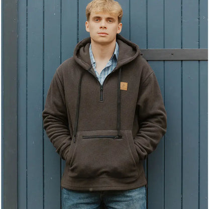 Brown hooded pullover sweatshirt popular forest heathland hoodie for casual comfy vibes