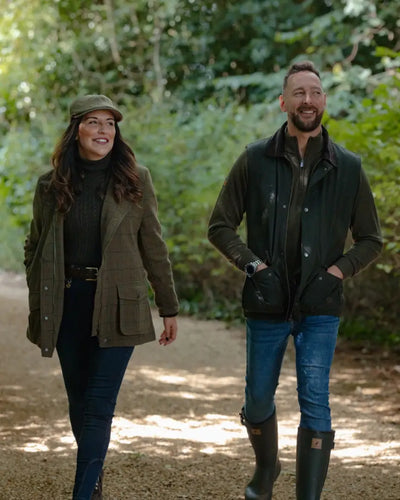 Stylish ladies field coat in New Forest Jessica Tweed, perfect for outdoor walks