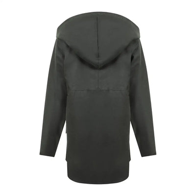 Dark gray Kids Padded Wax Jacket with long sleeves for cozy outdoor fun