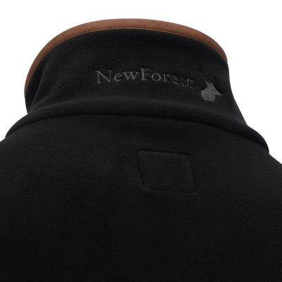 Back view of a Black fleece jacket, perfect for outdoor adventures in Forest Knightwood