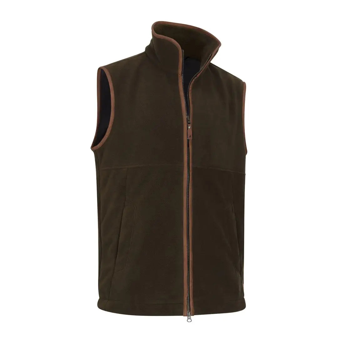 Brown fleece gilet from Forest Knightwood Knightwood Gilet with zipper for outdoor style
