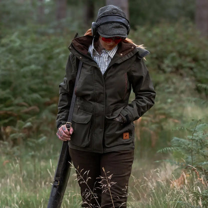 Woman in hunting attire wearing the New Forest Ladies Baker Boy Hat, perfect boy hat style