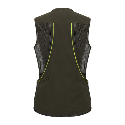 Olive green mesh-backed dog sports vest from New Forest Ladies Dog Sports Vest line