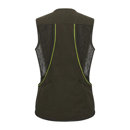 Olive green mesh-backed dog sports vest from New Forest Ladies Dog Sports Vest line