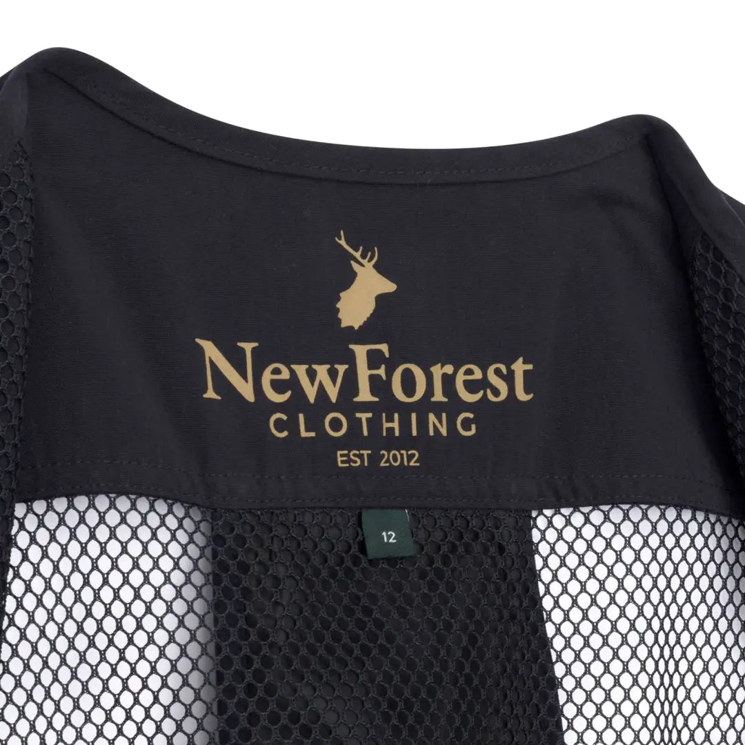 Black New Forest ladies dog training vest with gold deer logo