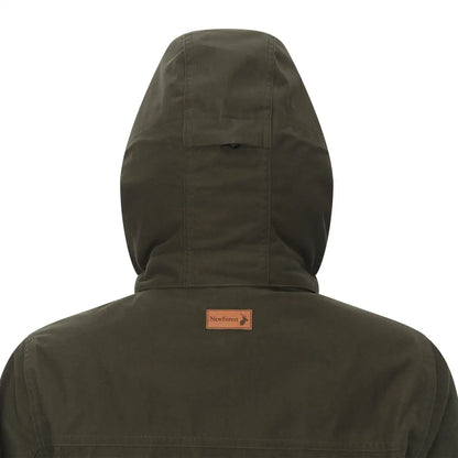Olive green hooded jacket from New Forest Ladies Marsh Jacket collection, perfect for forest ladies