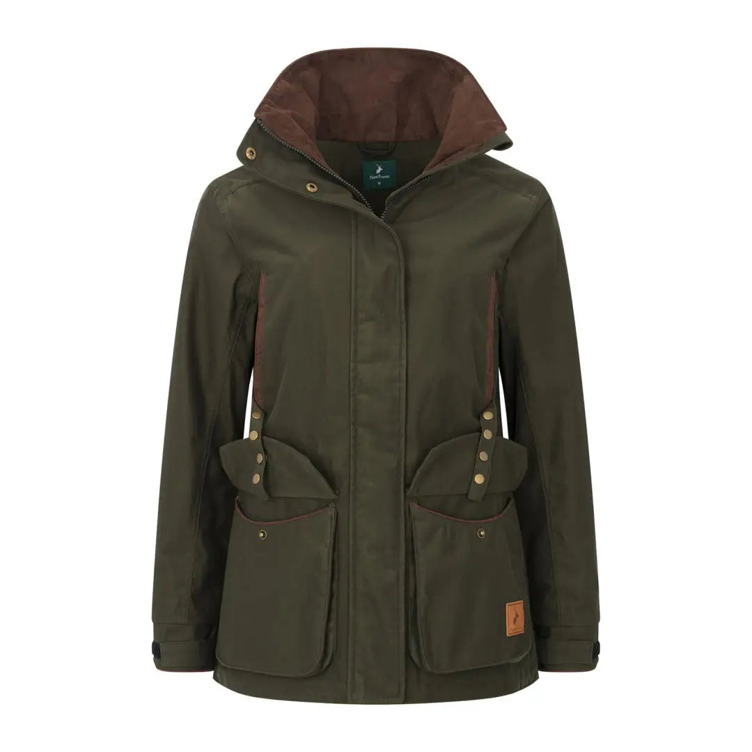 Olive green hooded jacket from Forest Ladies Marsh collection, perfect ladies marsh jacket