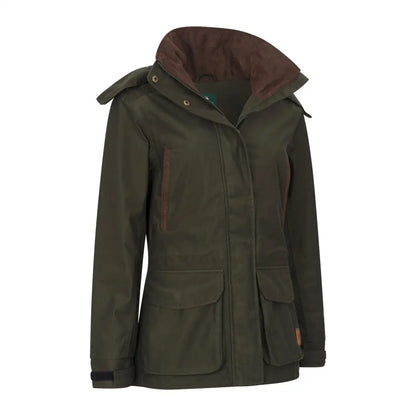 Olive green waterproof Forest Ladies Marsh Jacket for ladies marsh outdoor adventures