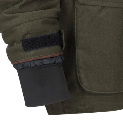 Green jacket sleeve with black cuff from New Forest Ladies Marsh Jacket for forest ladies