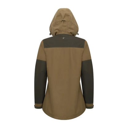 Brown and olive green hooded jacket from the New Forest Ladies Nightjar Smock collection