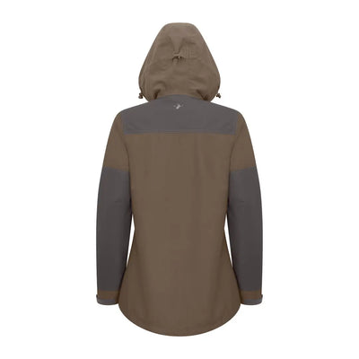 Brown and gray hooded jacket from the New Forest Ladies Nightjar Smock collection