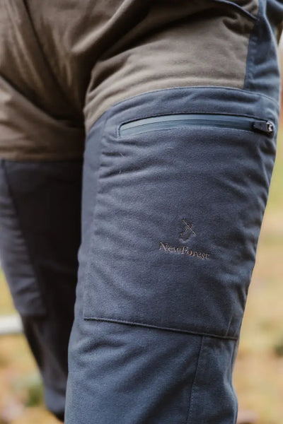 Two-tone New Forest Nightjar Trousers with zippered pocket for outdoor adventures