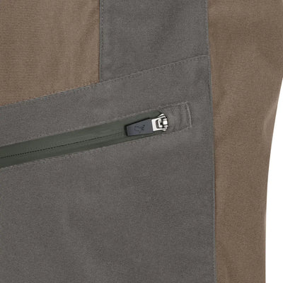 Gray and brown fabric with a zippered pocket on New Forest Nightjar Trousers