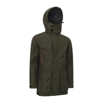 Olive green hooded Forest Marsh Jacket perfect for outdoor adventures
