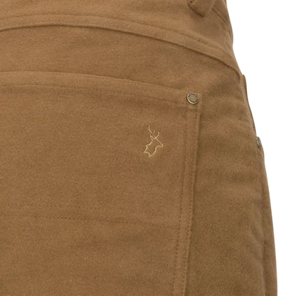 Brown suede Forest Moleskin Jeans with deer logo for a stylish look